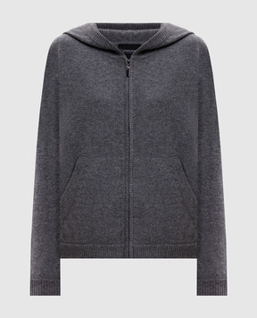 Simonetta Ravizza Grey Marcel cashmere track jacket F06KN125T10