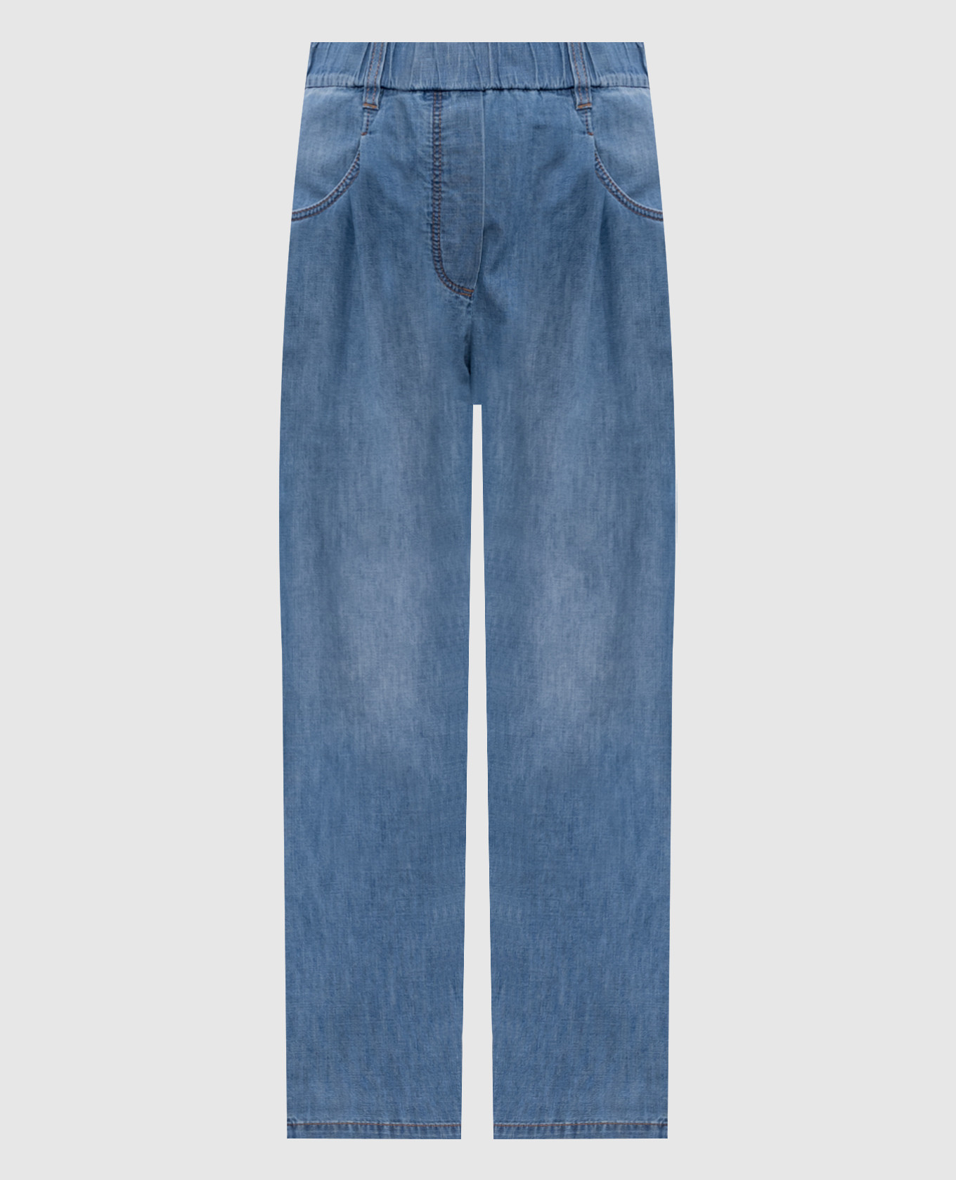 Blue jeans with a chain