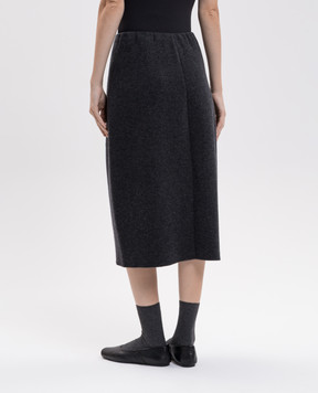 BOBOUTIC Gray skirt with wool and cashmere 5144