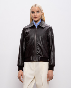 Yves Salomon Brown leather jacket 25EYV20155APXX