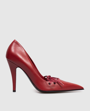 Alexander McQueen Red leather shoes 848266WHABY
