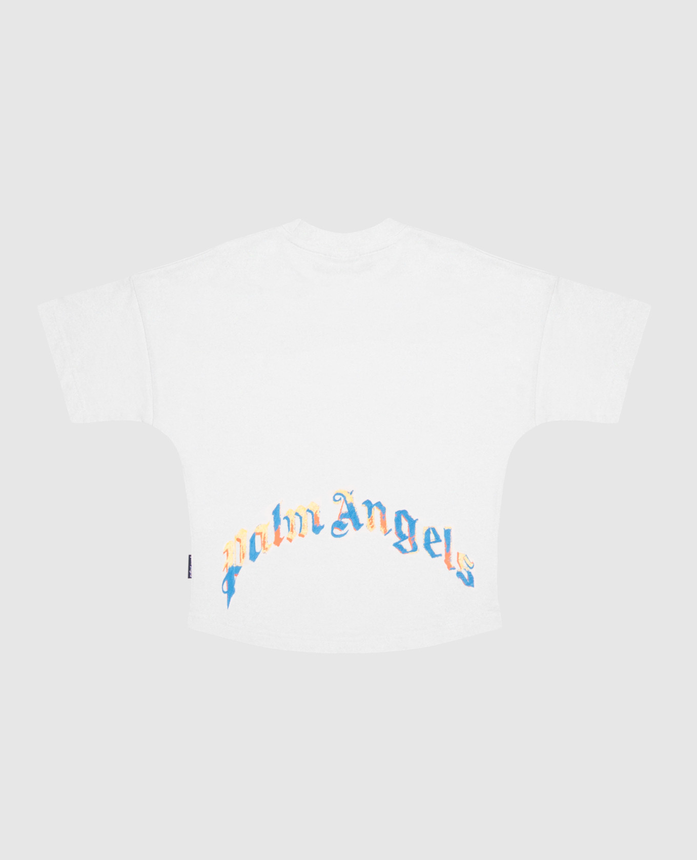Children's white T-shirt with logo print Palm Angels 2