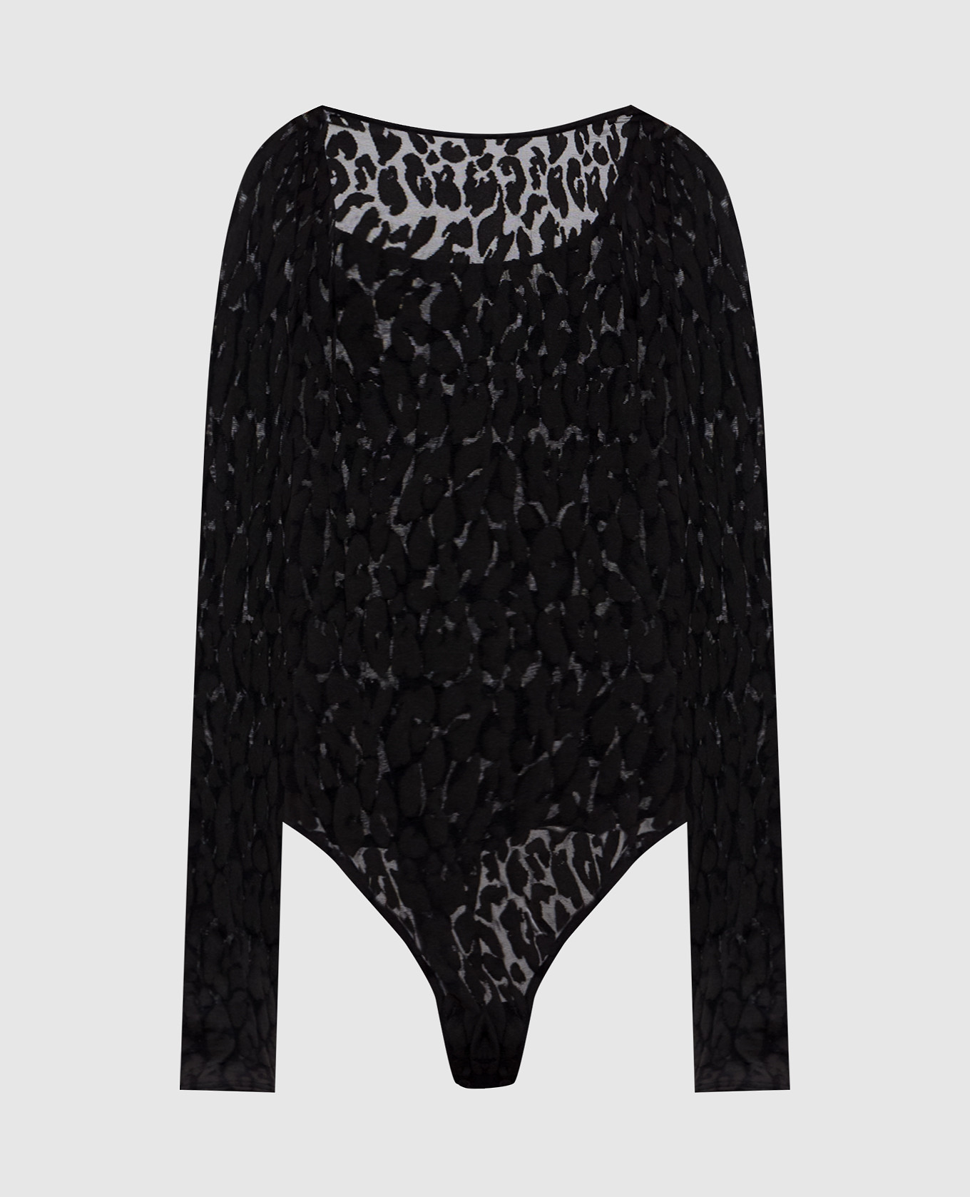 

Black bodysuit with animal print Wolford