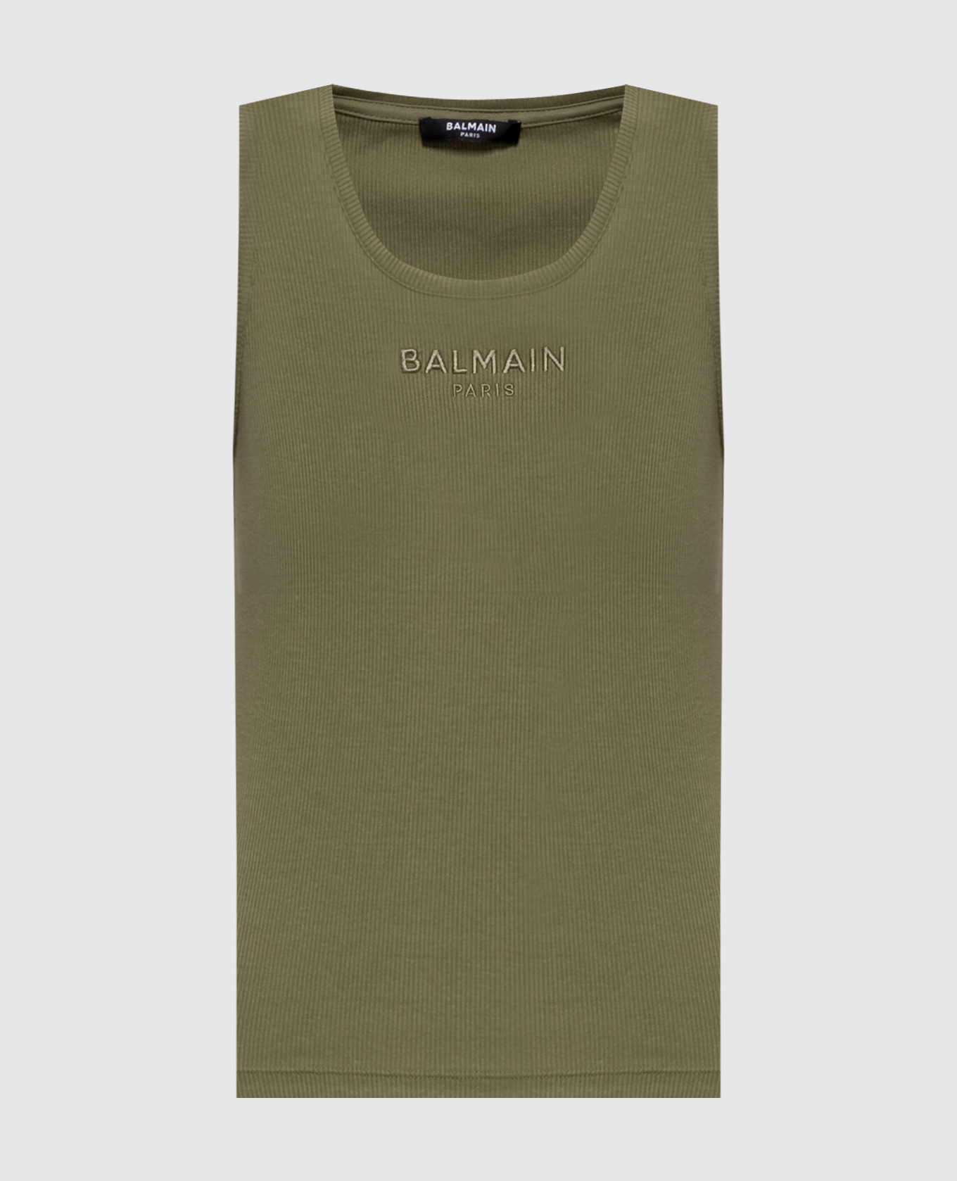 Khaki ribbed T-shirt