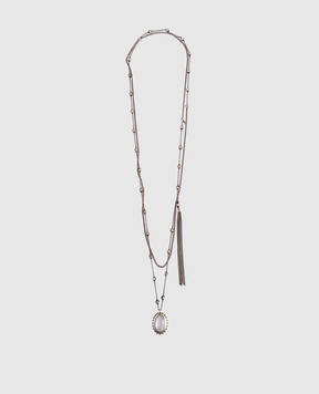 Ann Demeulemeester Silver chain necklace with pendants B0014102OT018