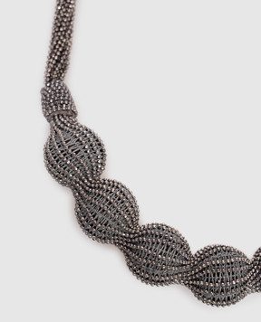 Peserico Gray necklace with monil chain E35521C0CC820