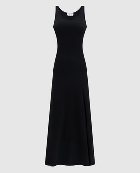 Alexander McQueen Black dress with logo embroidery 863591QLAEZ