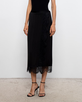 Twinset Black skirt with lace 262TP2123