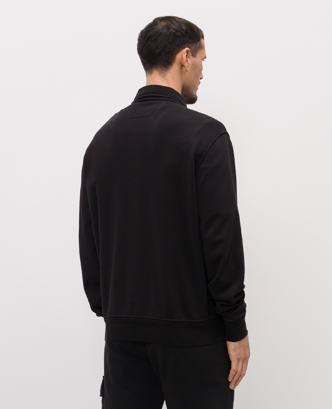 Black sports jacket with logo patch C.P. Company 4