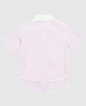 Moncler ENFANT Children's pink striped suit L19542G00001599G1