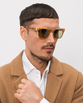 Brunello Cucinelli Mr. Brunello Signature Brown Sunglasses MOCSOLOS01