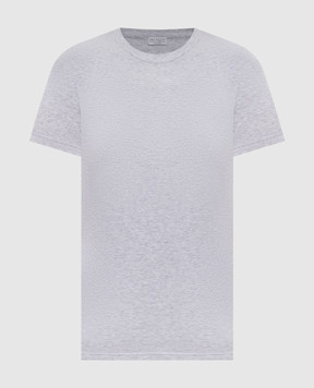 Brunello Cucinelli Grey melange T-shirt with monil chain M0T18B0170