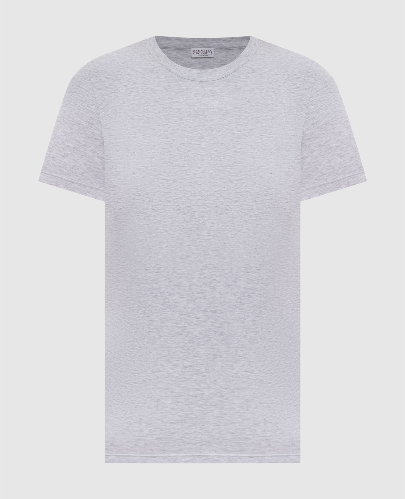 Grey melange T-shirt with monil chain