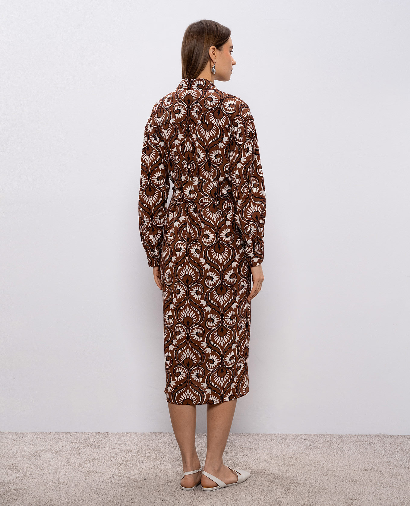 

Brown WKDDOLMEN silk shirt dress Max Mara Weekend