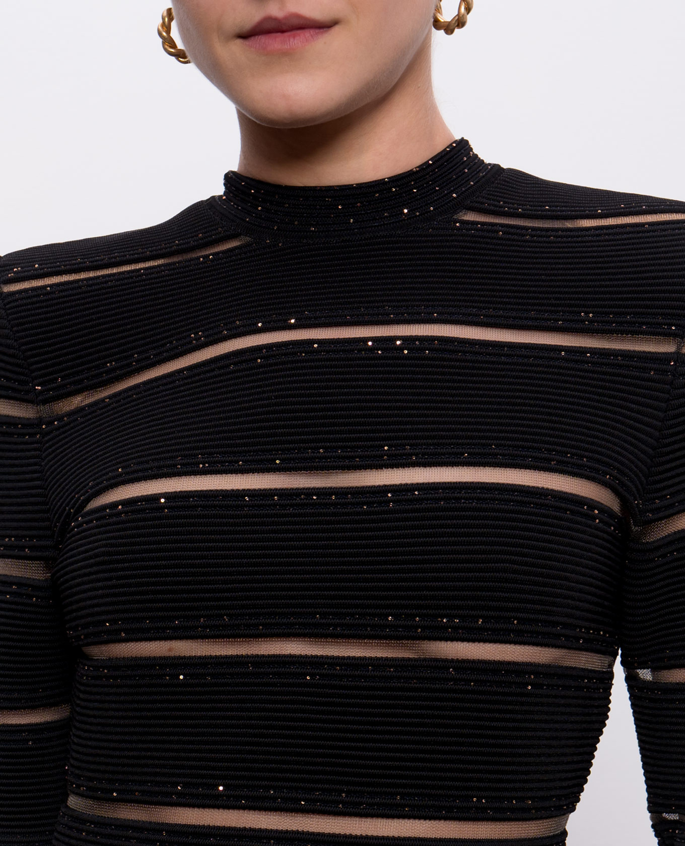 

Black mini dress with sequins Balmain