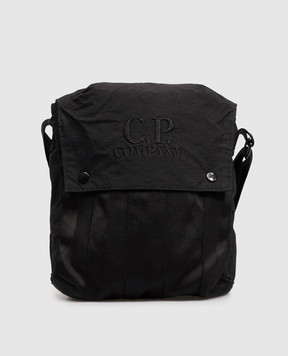 C.P. Company Black bag with logo embroidery MAC131A005349M