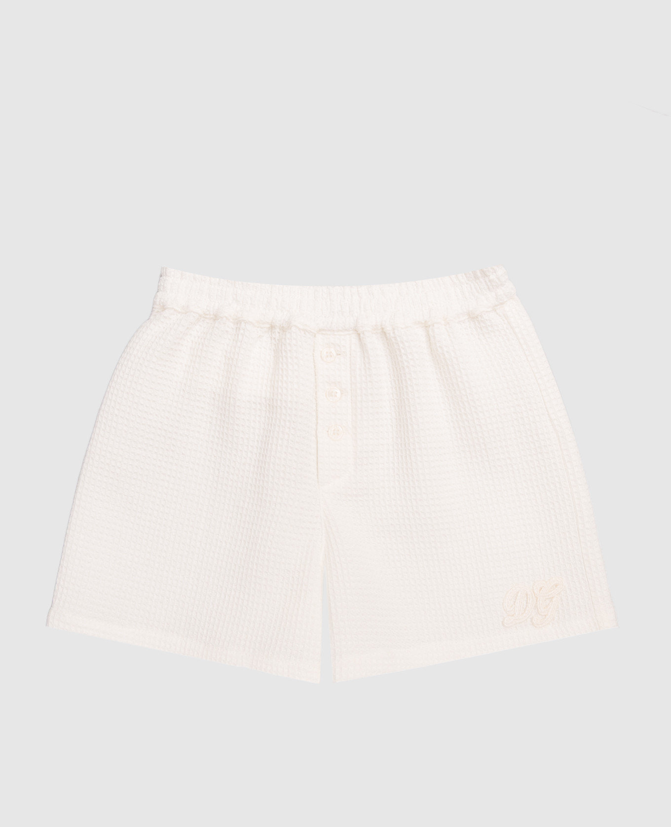 

Children's ivory shorts with DG monogram logo patch Dolce&Gabbana, Beige