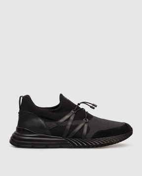 Stefano Ricci Black combination sneakers with monogram logo UV689G6536TWYSDP