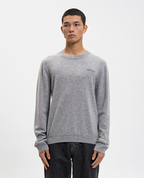 Off-White Grey melange cashmere jumper 44MHE20OF5K001