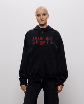Vetements Anarchist Front black sports jacket MH27ZU210B