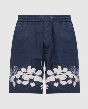 Iceberg Blue linen shorts D0803635