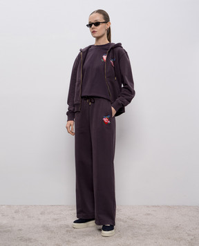 Casablanca Purple sports jacket with embroidered emblem WAW25JTP27402