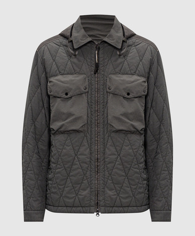 Grey jacket with logo patch