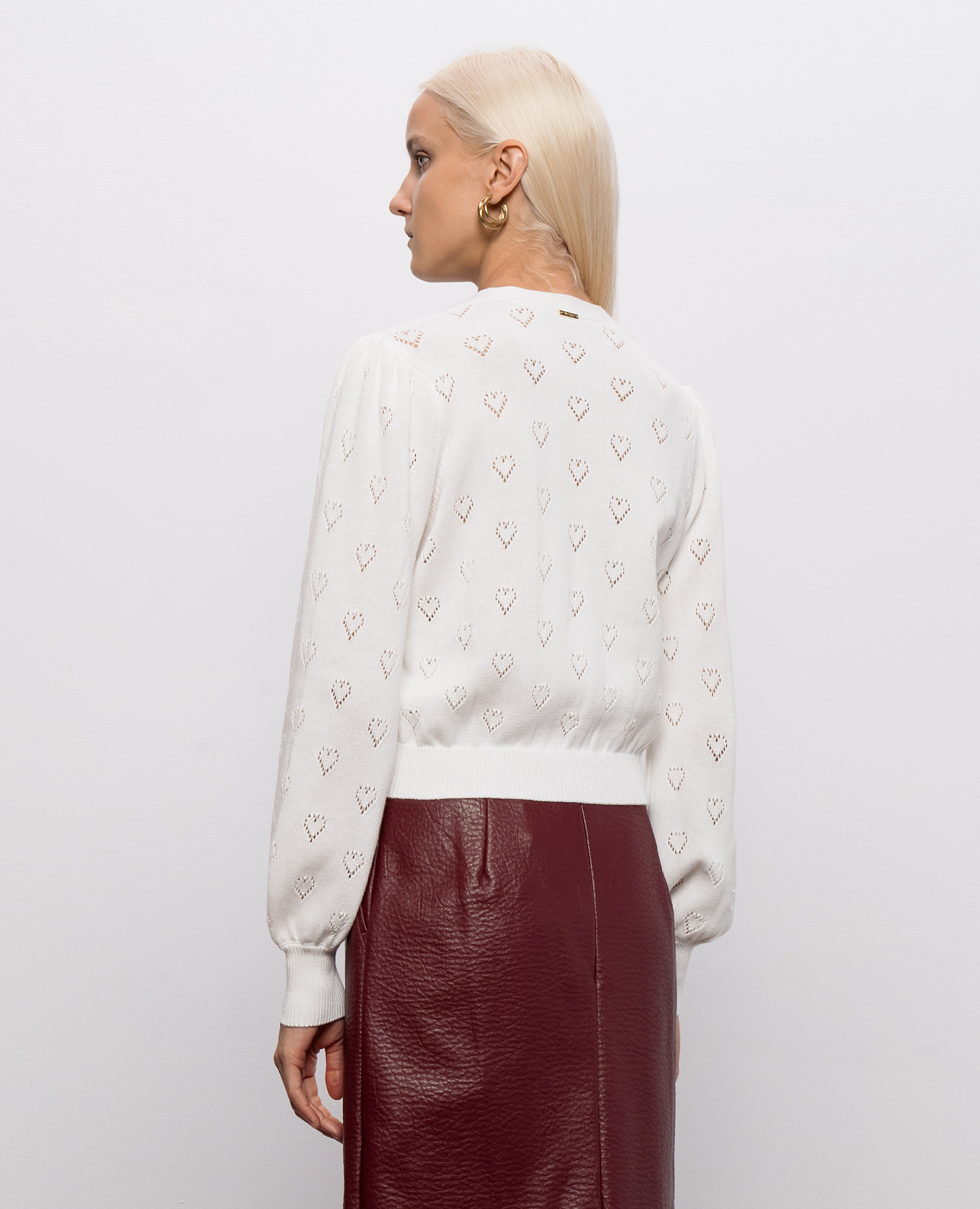 White cashmere cardigan Twinset 4