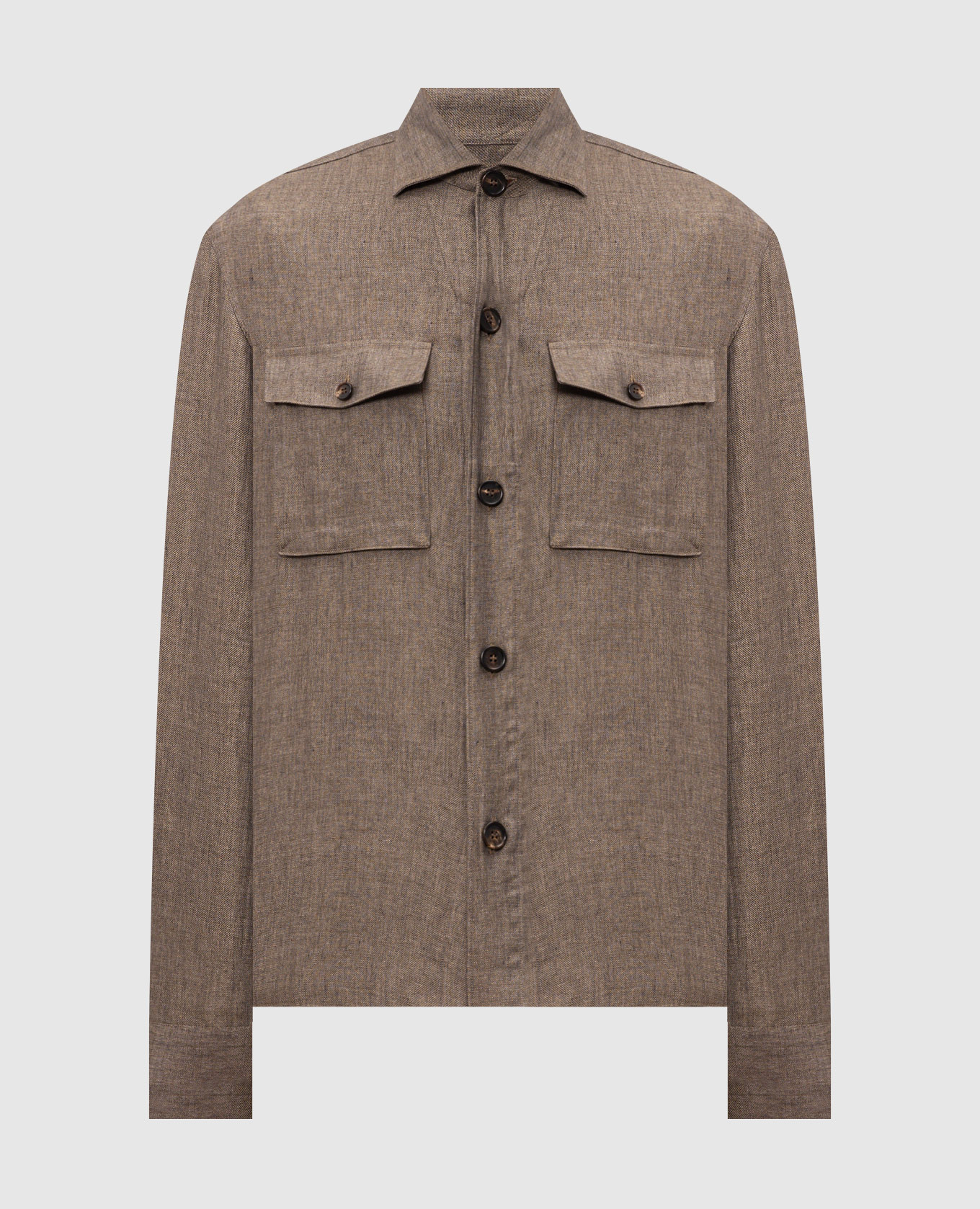 Brown linen shirt