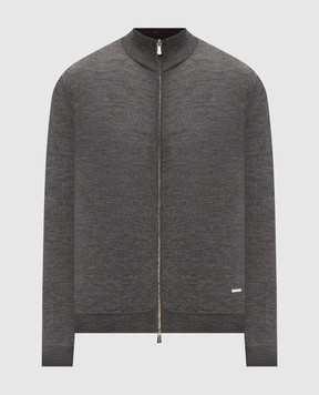 Enrico Mandelli Gray wool cardigan 4K051A6210