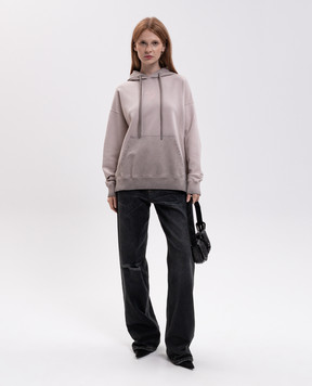Off-White Pink hoodie with branded print 2FE00485T