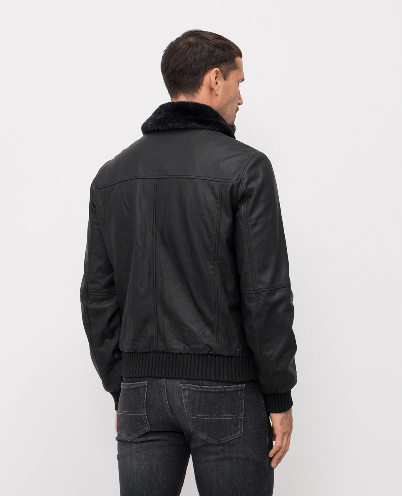 

Black leather jacket Cashmere&Whiskey