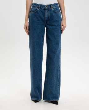 Balmain Blue jeans with emblem GF1MI051DG08