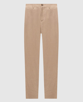 Agnona Beige linen pants T711U7YU3049