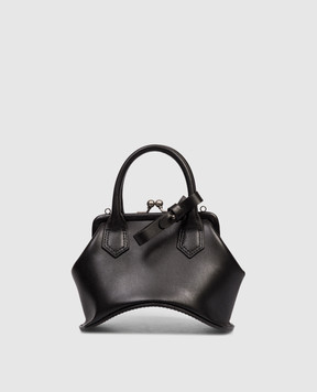 Y`S Yamamoto Black leather mini bag YKI01710
