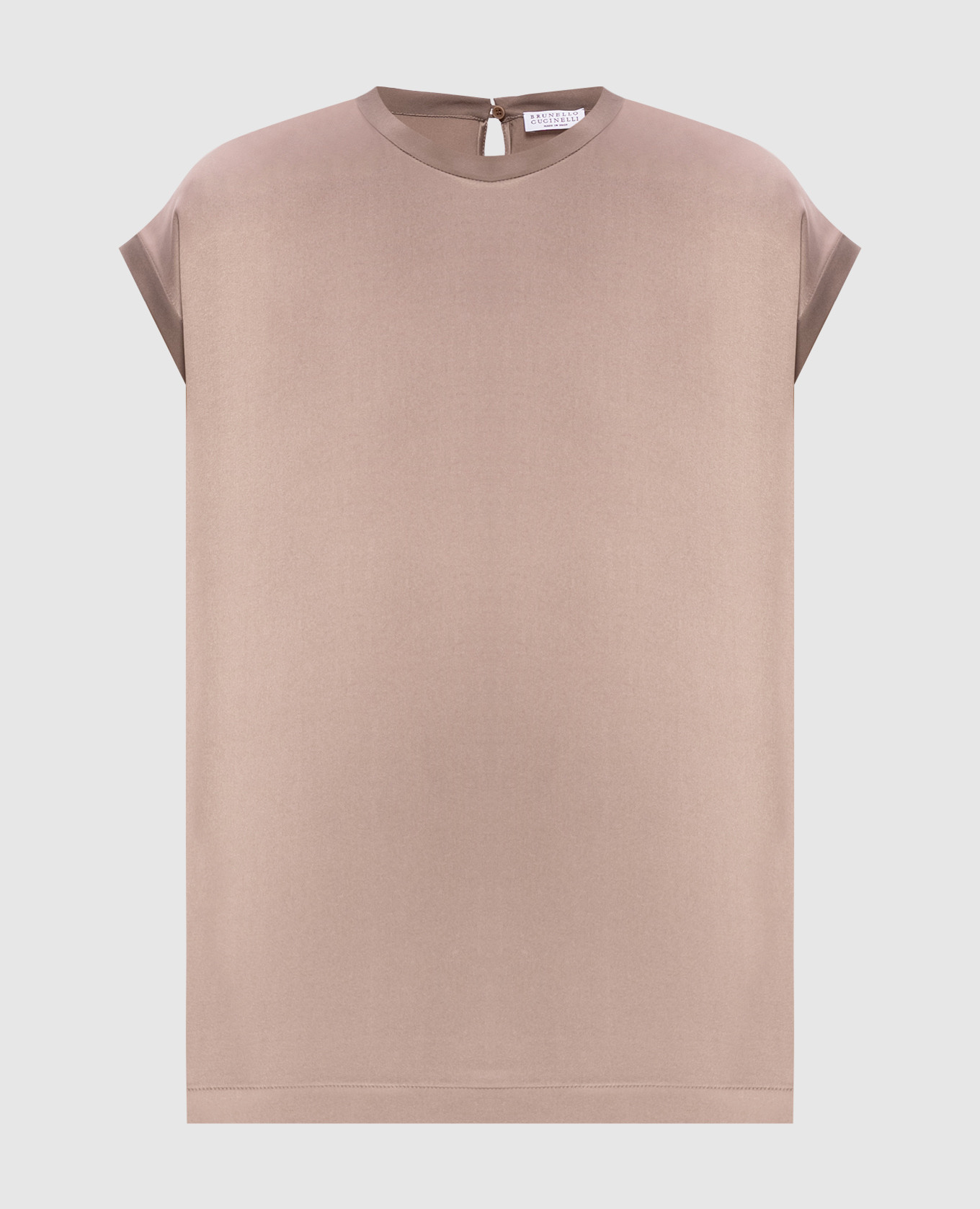 Beige silk top