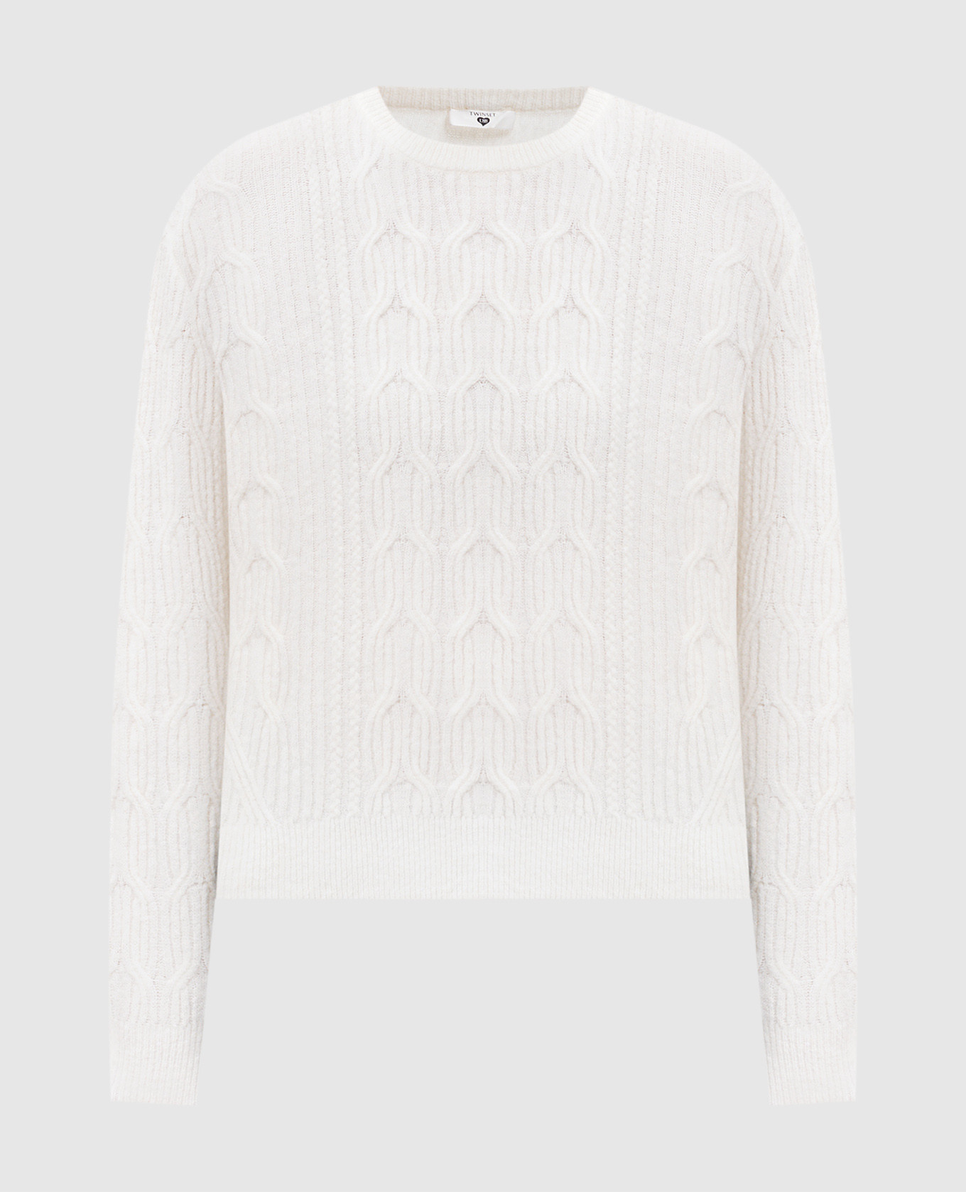

White alpaca wool jumper with a pattern Twinset