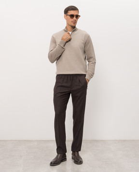 Stefano Ricci Brown wool pants M1T6300340W610