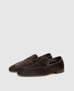 Brunello Cucinelli Brown suede loafers MZUCAHG730