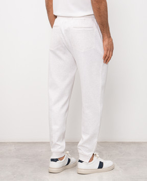 Brunello Cucinelli Ivory melange sports pants MR8073263G