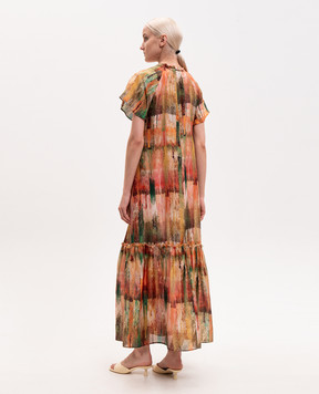 Momoni PALOMA silk dress with ruffle MODR02202MO
