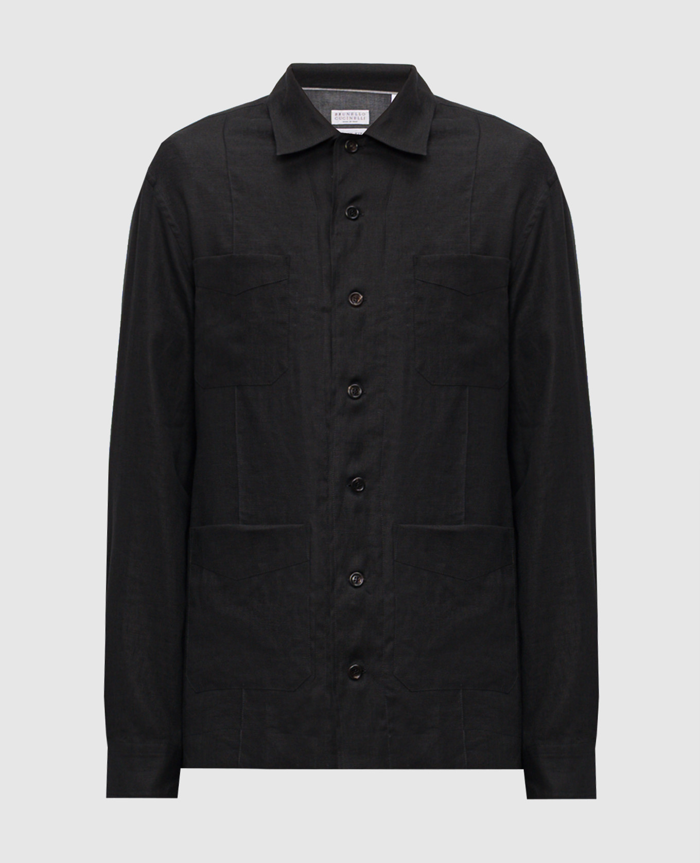 Black linen shirt