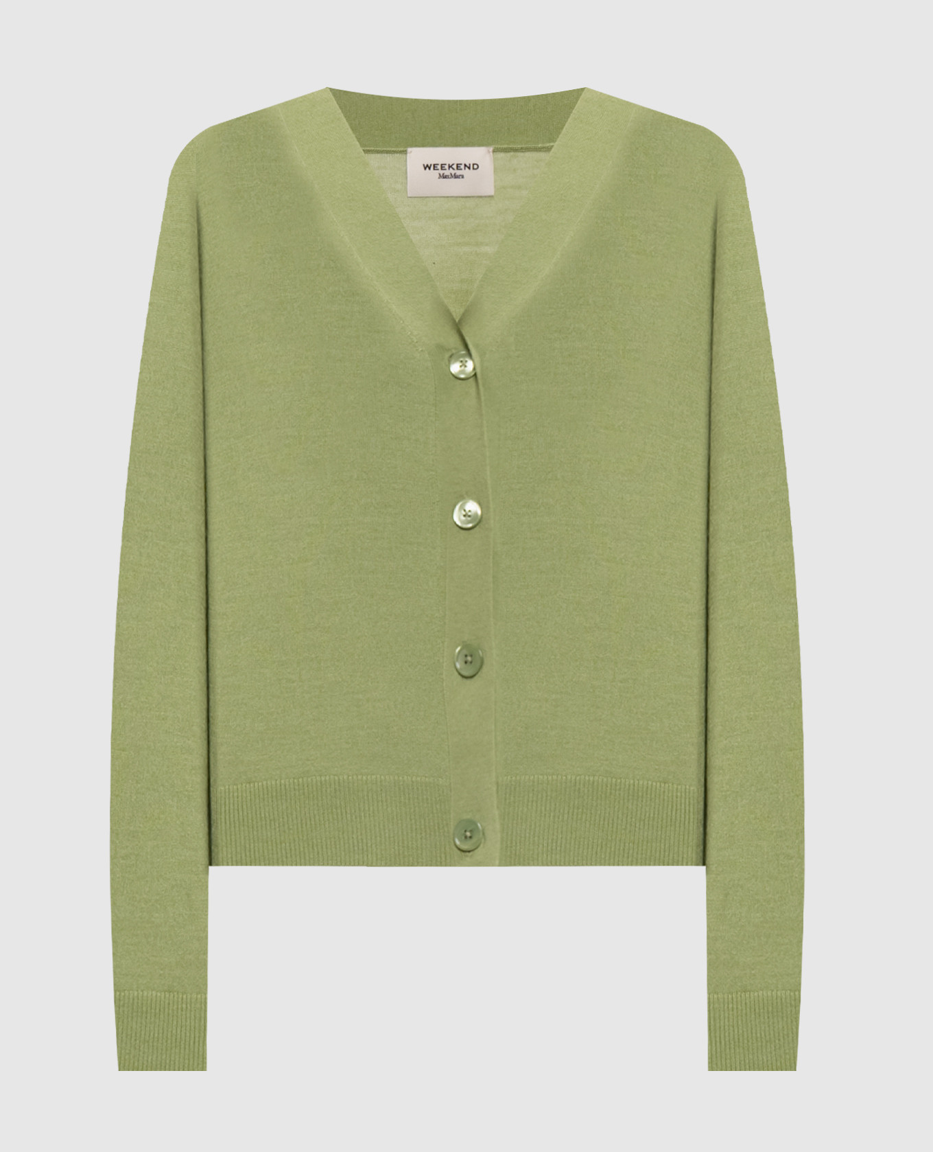 TORRE green cardigan made of wool, silk and cashmere