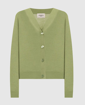Max Mara Weekend TORRE green cardigan made of wool, silk and cashmere WKDTORRE