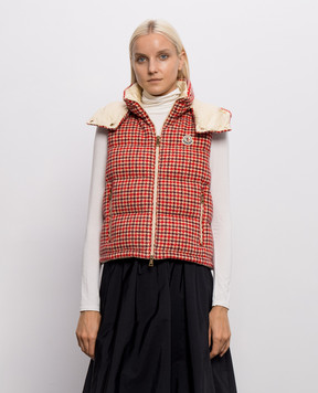 Moncler Niverolle down vest with patterned wool L20931A00005599OJ