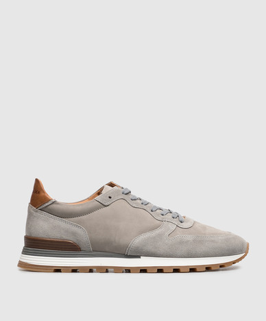 Gray nubuck sneakers