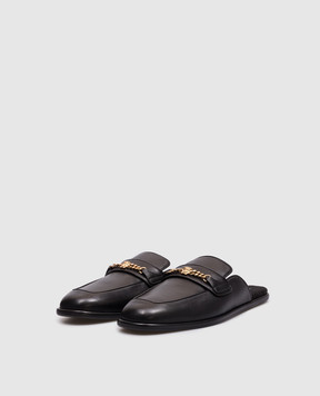 Versace Black Medusa leather mules 10218611A16645