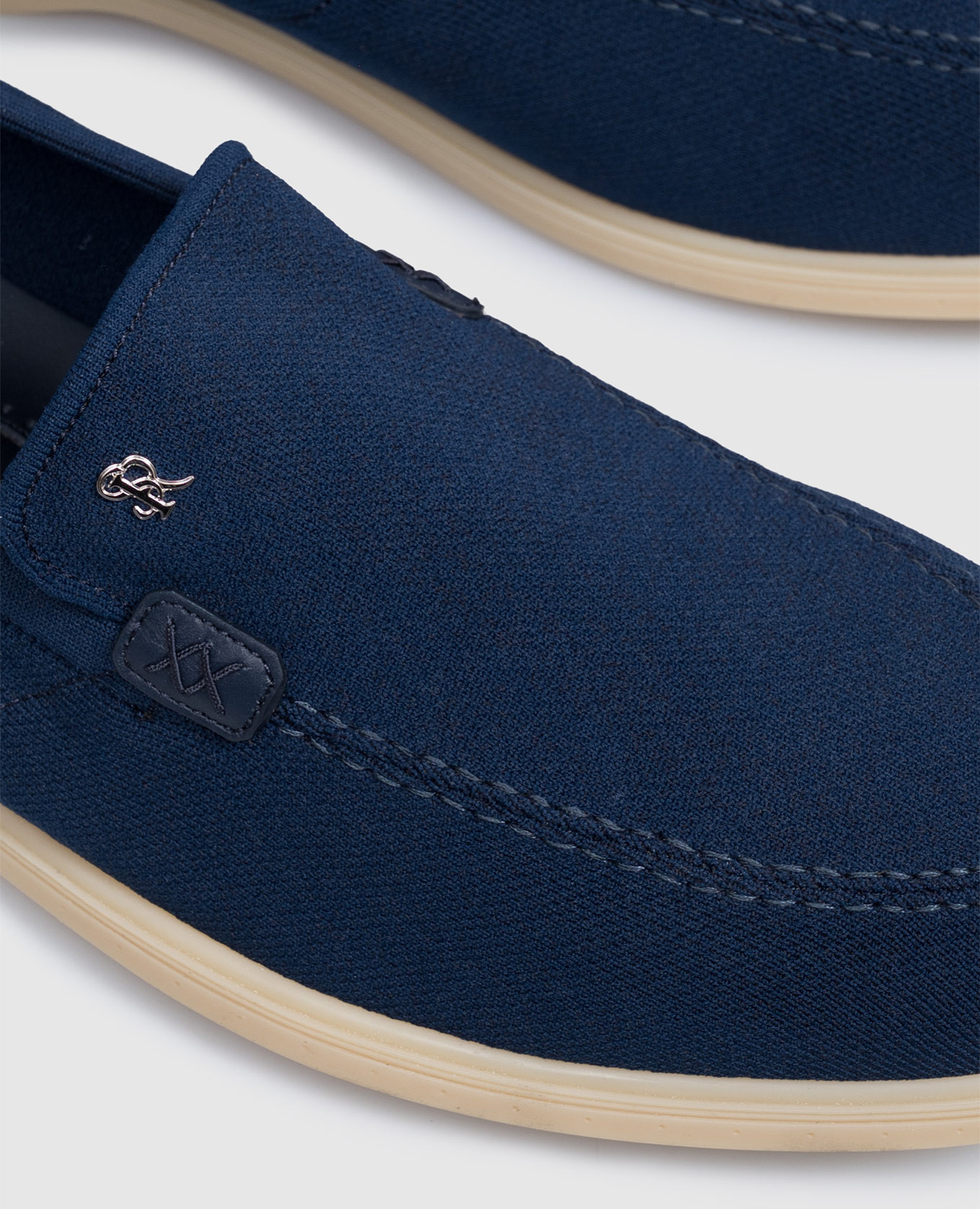 Blue loafers with monogram logo Stefano Ricci 5