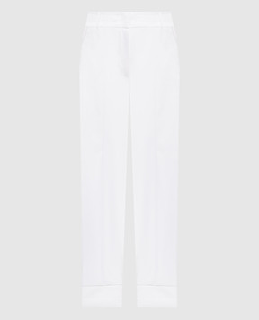 Peserico White pants with lapels M0493901037