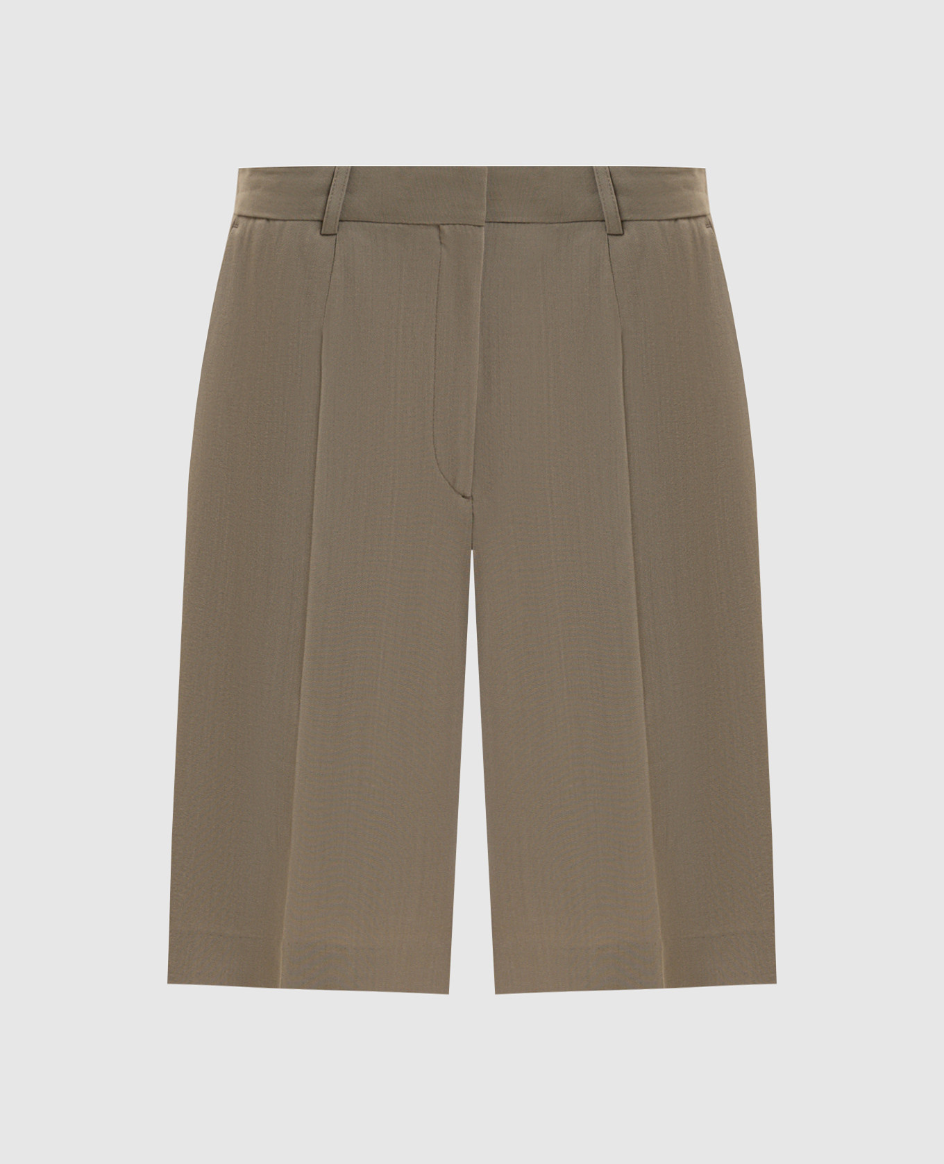 Brown wool Bermuda shorts